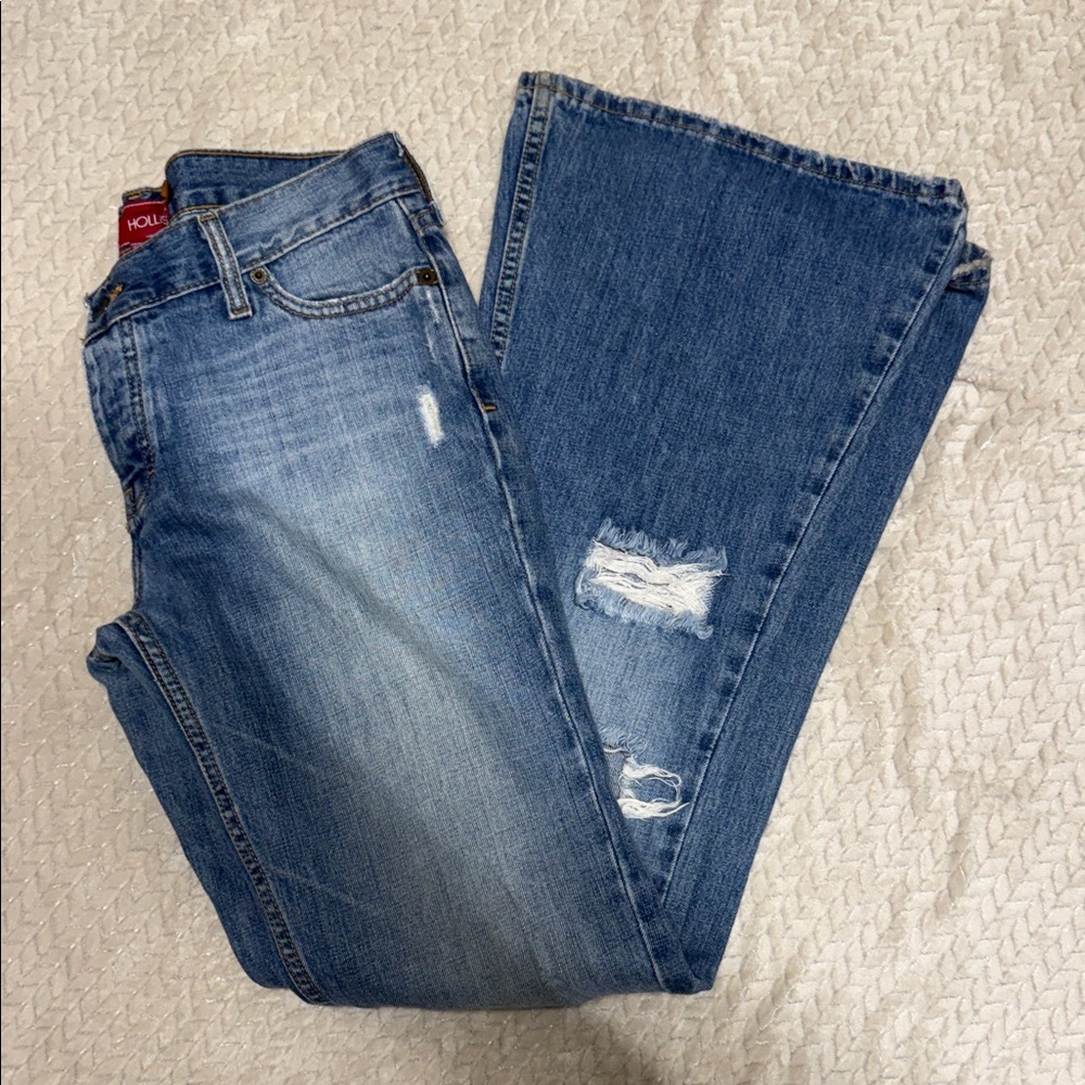 Hollister Women's Flare Jeans in Classic Blue